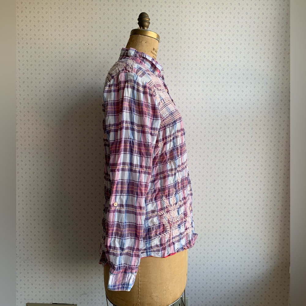 Johnny Was 3j Workshop Brandy Button Down Embroid… - image 3